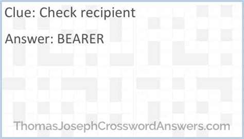 check recipient crossword